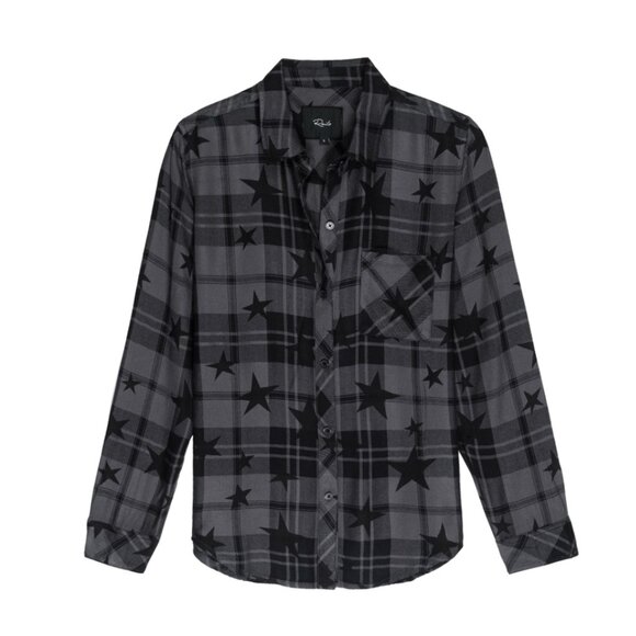 Rails Hunter Shirt Ash Twilight Stars sz M - Picture 1 of 11